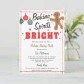 Baking Spirits Bright Christmas Cookie Decorating Kaart (Staand voorkant)