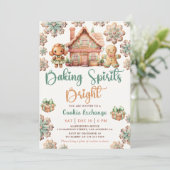 Baking Spirits Bright Christmas Cookie Exchange in Kaart (Staand voorkant)