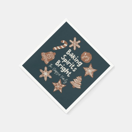 Baking Spirits Bright Christmas Cookie Groen Servet (Hoek)