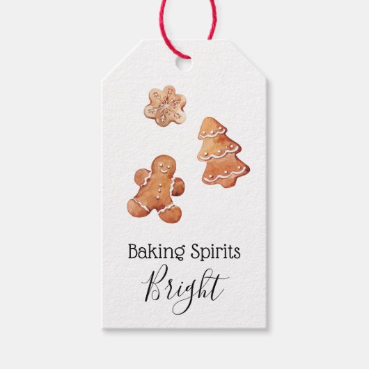 Baking Spirits Bright Christmas Cookie Label Cadeaulabel (Voorkant)