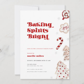 Baking Spirits Bright Christmas Cookie Uitnodiging