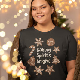Baking Spirits Bright Christmas Cookies Feestelijk Tri-Blend Shirt