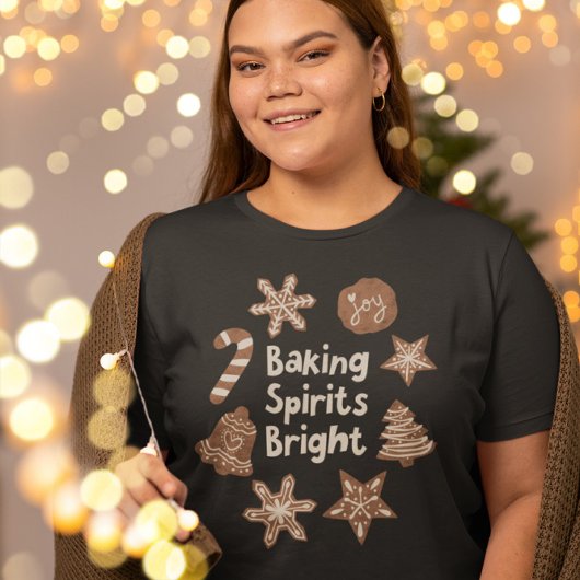 Baking Spirits Bright Christmas Cookies Feestelijk Tri-Blend Shirt