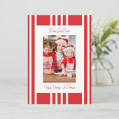 Baking Spirits Bright Christmas Familiefoto Feestdagenkaart (Staand voorkant)