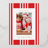 Baking Spirits Bright Christmas Familiefoto Folie Feestdagenkaart (Voorkant)