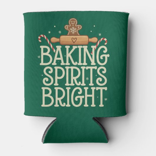 Baking Spirits Bright Christmas Funny Xmas Baker Blikjeskoeler (Voorkant)