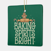 Baking Spirits Bright Christmas Funny Xmas Baker Keramisch Ornament (Links)