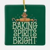 Baking Spirits Bright Christmas Funny Xmas Baker Keramisch Ornament (Voorkant)