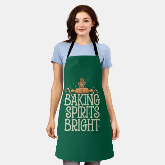 Baking Spirits Bright Christmas Funny Xmas Baker Schort (Gedragen)