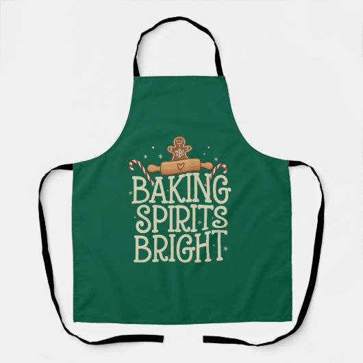 Baking Spirits Bright Christmas Funny Xmas Baker Schort (Voorkant)