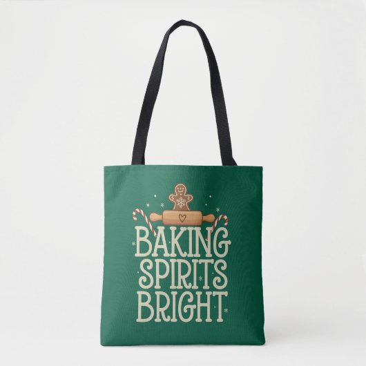 Baking Spirits Bright Christmas Funny Xmas Baker Tote Bag (Voorkant)