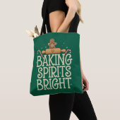 Baking Spirits Bright Christmas Funny Xmas Baker Tote Bag (Dichtbij)