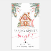 Baking Spirits Bright Christmas Gift Label Sticker