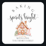 Baking Spirits Bright Christmas Gift Label Sticker<br><div class="desc">Deze bakkersgeest felle kerstcadeau-stickers zijn de perfecte aanvulling op uw zelfgemaakte kerstcadeaus. De stickers kunnen gepersonaliseerd worden met jouw naam. Scripttekst kan niet worden bewerkt. Alle andere tekst is bewerkbaar en kan worden aangepast aan uw behoeften. Voor meer geavanceerde aanpassing van dit ontwerp, selecteert u gewoon de knop "Aanpassen" hierboven....</div>