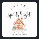 Baking Spirits Bright Christmas Gift Label Sticker<br><div class="desc">Deze bakkersgeest felle kerstcadeau-stickers zijn de perfecte aanvulling op uw zelfgemaakte kerstcadeaus. De stickers kunnen gepersonaliseerd worden met jouw naam. Scripttekst kan niet worden bewerkt. Alle andere tekst is bewerkbaar en kan worden aangepast aan uw behoeften. Voor meer geavanceerde aanpassing van dit ontwerp, selecteert u gewoon de knop "Aanpassen" hierboven....</div>