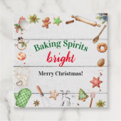 Baking Spirits Bright Christmas Holiday Party Bedankjes Labels (Voorkant)