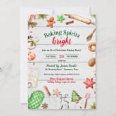 Baking Spirits Bright Christmas Holiday Party Kaart (Voorkant)