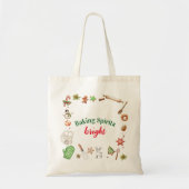 Baking Spirits Bright Christmas Holiday Tote Bag (Voorkant)