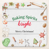 Baking Spirits Bright Christmas Kartonnen Onderzetters (Voorkant)