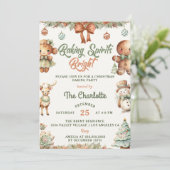 Baking Spirits Bright Christmas Party Kaart (Staand voorkant)