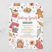 Baking Spirits Bright Christmas Party Kaart (Voorkant / Achterkant)