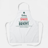 Baking Spirits Bright Christmas Tree Custom Name Schort (Voorkant)