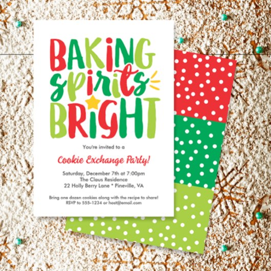 Baking Spirits Bright Cooke Swap Kerstfeest Kaart