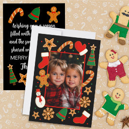 Baking Spirits Bright Cookie Custom Foto Feestdagenkaart