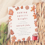 Baking Spirits Bright Cookie Exchange Budget<br><div class="desc">Baking spirits helder! Nodig vrienden en familie uit voor een feestelijke koekjesuitwisseling dit vakantieseizoen met deze klassieke kerstfeestuitnodiging. Het ontwerp is voorzien van een rand van handgeschilderde koekjes en een gezellige mok cacao, met feestdetails in de traditionele typografie en de naam van de gastheer in rode letters. Kaarten keren terug...</div>