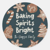 Baking Spirits Bright Cookie Exchange Gift Label (Voorkant)