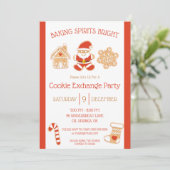 Baking Spirits Bright, Cookie Exchange Party Kaart (Staand voorkant)