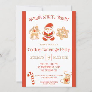 Baking Spirits Bright, Cookie Exchange Party Kaart