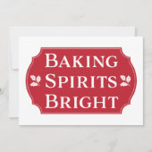 Baking Spirits Bright Cookie Exchange Party Kaart (Voorkant)