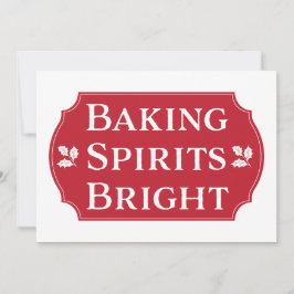 Baking Spirits Bright Cookie Exchange Party Kaart