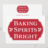 Baking Spirits Bright Cookie Exchange Party Kaart (Voorkant / Achterkant)