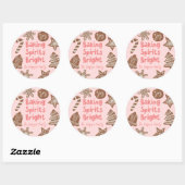 Baking Spirits Bright Cookie Exchange Roze Ronde Sticker (Vel)