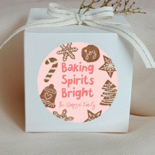 Baking Spirits Bright Cookie Exchange Roze Ronde Sticker