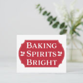 baking spirits bright cookie feestdagenkaart (Staand voorkant)
