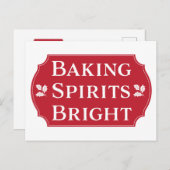 baking spirits bright cookie feestdagenkaart (Voorkant / Achterkant)