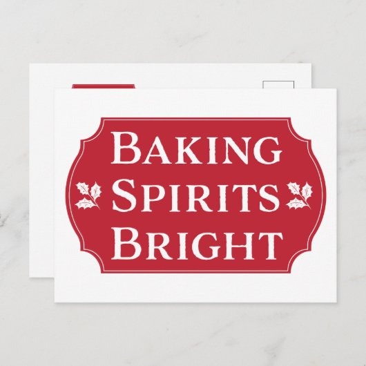 baking spirits bright cookie feestdagenkaart (Voorkant / Achterkant)