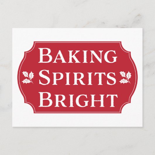 baking spirits bright cookie feestdagenkaart (Voorkant)