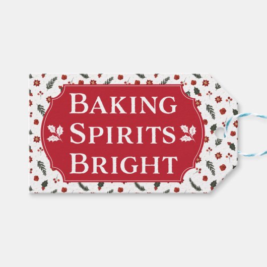 Baking Spirits Bright Cookie kerstfeestdag Cadeaulabel (Voorkant (Horizontaal))