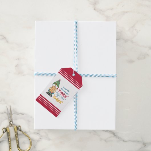 Baking Spirits Bright Cookie kerstfeestdag Cadeaulabel (Met Touw)