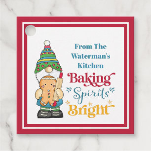 Baking Spirits Bright Cookie Kerstfeestdag Gi Bedankjes Labels