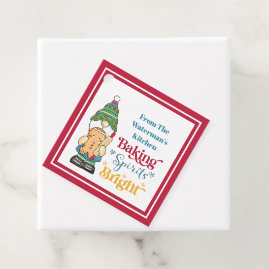 Baking Spirits Bright Cookie Kerstfeestdag Gi Bedankjes Labels (In situ)