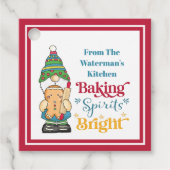 Baking Spirits Bright Cookie Kerstfeestdag Gi Bedankjes Labels (Voorkant)