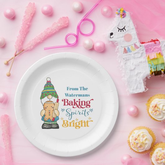 Baking Spirits Bright Cookie kerstfeestdag Papieren Bordje (Feest)