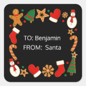 Baking Spirits Bright Custom Christmas Gift Label (Voorkant)