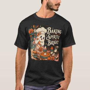 Baking Spirits Bright Cute Baker Halloween T-shirt