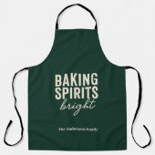 Baking Spirits Bright | Evergreen Kerstmis Schort (Voorkant)